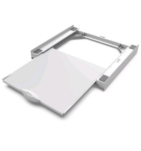 MELICONI BASE TORRE GREEN+ KIT DI SOVRAPPOSIZIONE UNIVERSALE PER LAVATRICE E ASCIUGATRICE ANTIVIBRAZIONE BIANCO